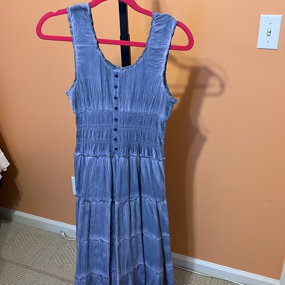 2 100% cotton sleeveless ruffle stretch dress size small - Picture 8 of 12